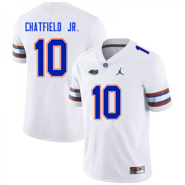Men #10 Andrew Chatfield Jr. Florida Gators College Football Jerseys White